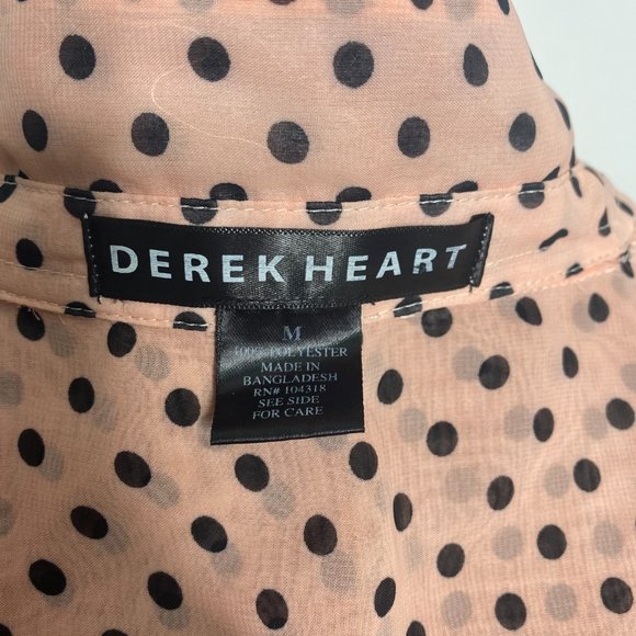 Chiffon polka dot front tie cut off top - Picture 3 of 3